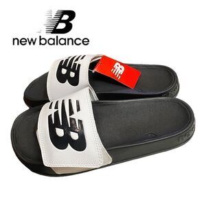New Balance SWA200W1 Women's Black White Athletic Slide Sandals NEW 9